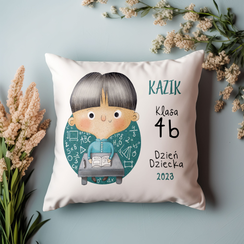 Poduszka Prezent DZIEŃ DZIECKA Imię Klasa