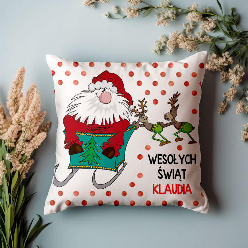Poduszka Prezent Mikołajki Gwiazdka Święta Imię