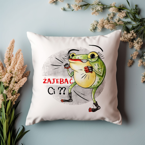 Poduszka Prezent Żaba ZACZEPNY ONA