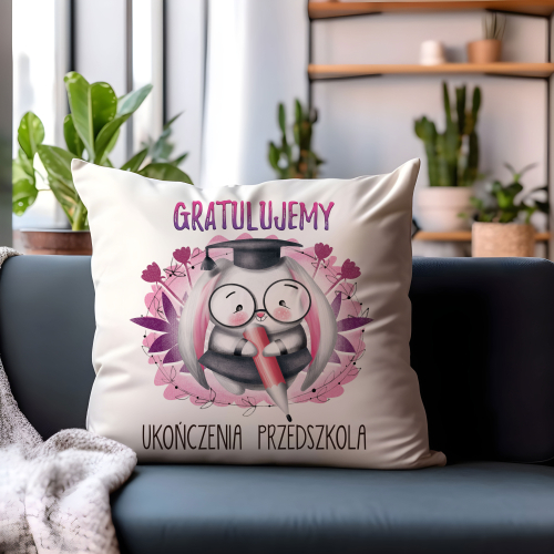 Poduszka Zakończenie Przedszkola KRÓLICZEK ONA