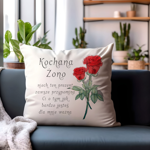 Poduszka Prezent Walentynki KOCHANA ŻONO