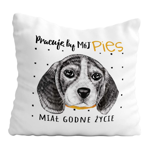 Poduszka Prezent Pies Rasa BEAGLE pracuję by