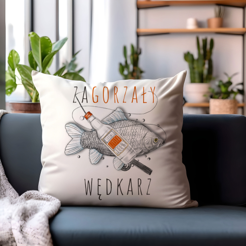 PODUSZKA PREZENT HOBBY WĘDKARSTWO WĘDKARZ UPOMINEK