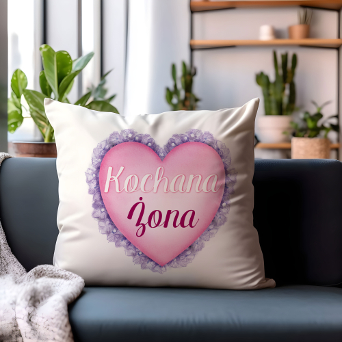 Poduszka Prezent Walentynki KOCHANA ŻONA