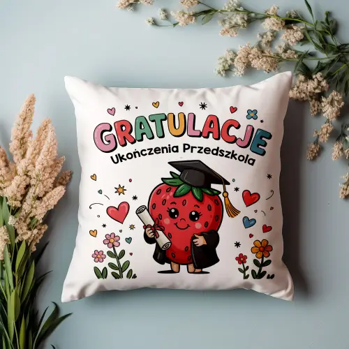 PODUSZKA PREZENT KONIEC ROKU UPOMINEK PRZEDSZKOLE DZIECIUM TRUSKAWKA