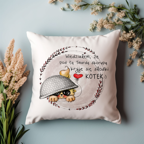 Poduszka Prezent Walentynki SŁODKI KOTEK