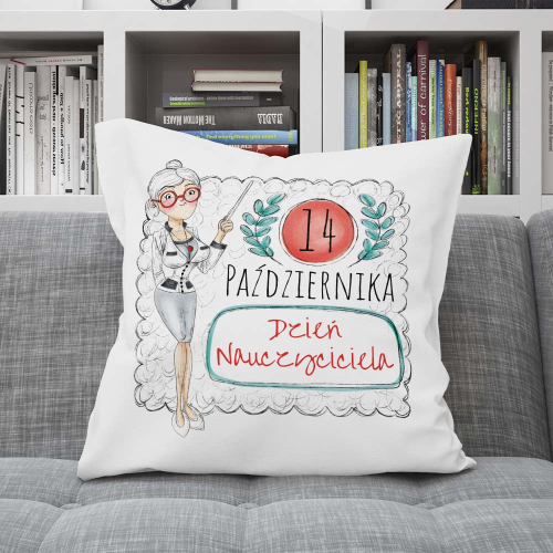 Poduszka Prezent DZIEŃ NAUCZYCIELA nauczycielka
