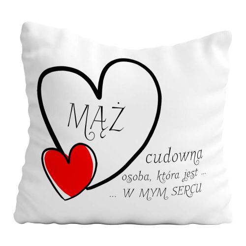 Poduszka Prezent Walentynki MĄŻ CUDOWNY