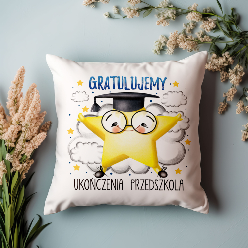 Poduszka Prezent Zakończenie Przedszkola GWIAZDKA