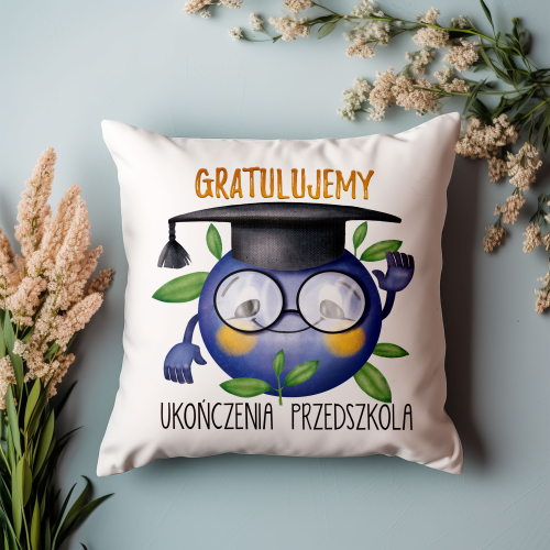 Poduszka Prezent Zakończenie Przedszkola Jagódka