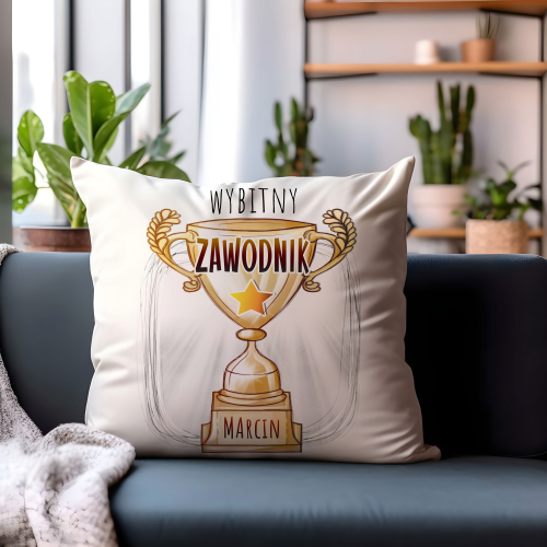 Poduszka Prezent Sport PUCHAR IMIĘ PERSONALIZACJA